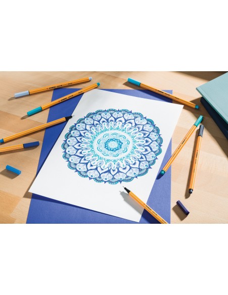  C/10 STABILO POINT 88 VERDE HOJA Nº43 PUNTA DE FIBRA 0,4MM. 